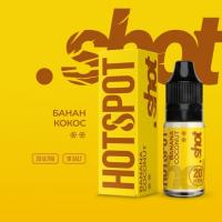Жидкость HOTSPOT Shot SALT Banana-Coconut (18 мг/10 мл)