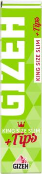 Бумага сигаретная Gizeh King Size Slim Super Fine с бумажными фильтрами (34 шт)