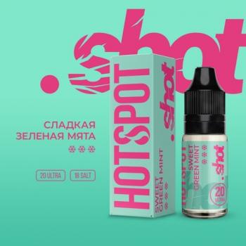 Жидкость HOTSPOT Shot SALT Sweet Green Mint (18 мг/10 мл)